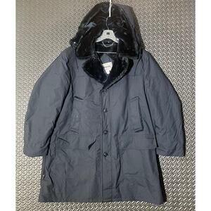 Vintage Blauer Faux Fur Parka Utility Jacket Mens Size Large